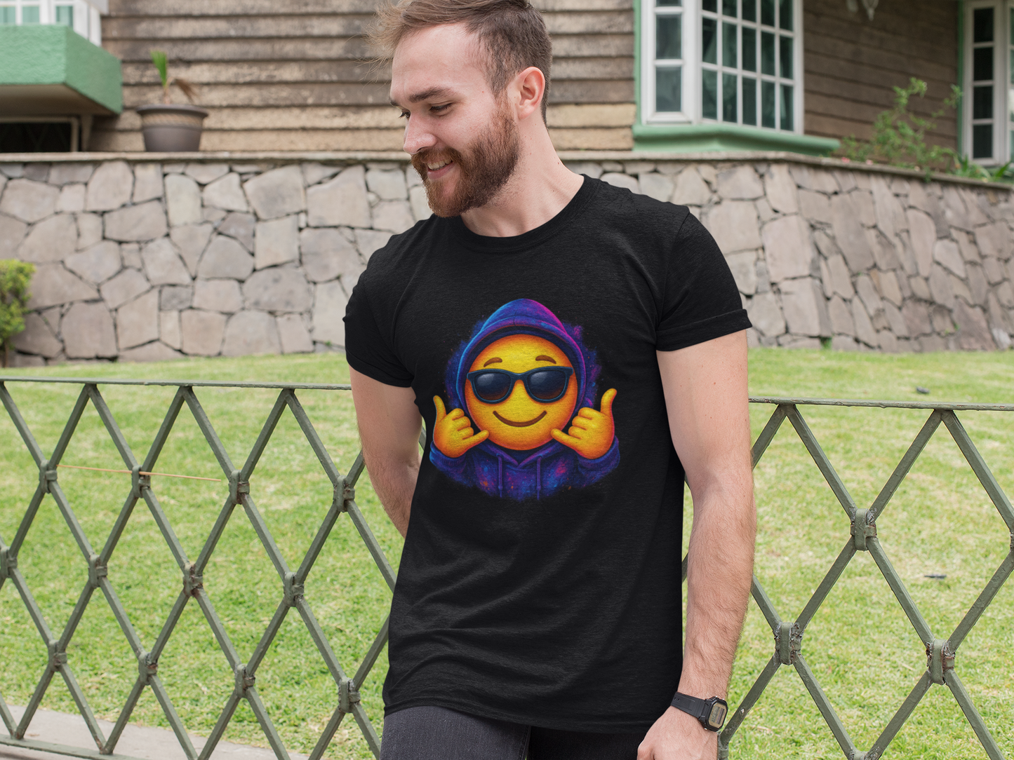 Galaxy Shaka Emoji Graphic Tee