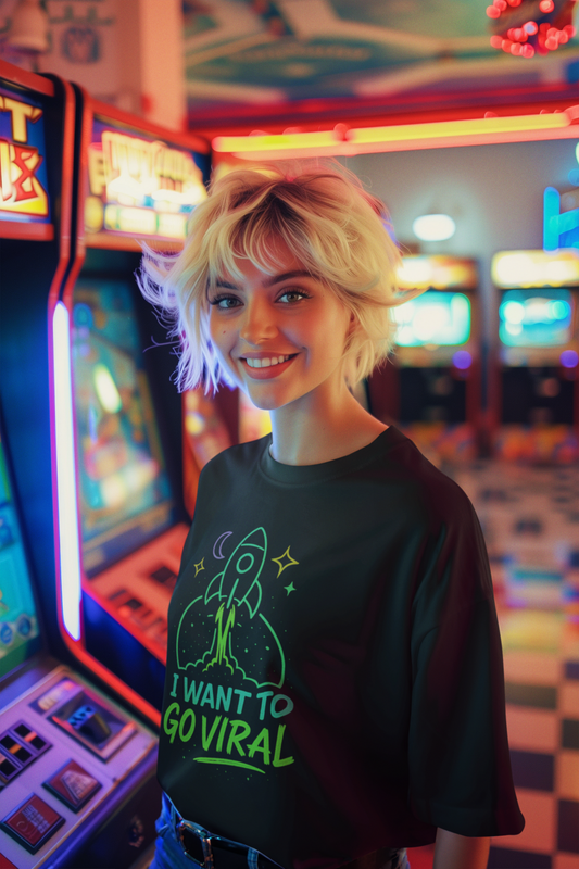 Glow-in-the-Dark “I Want to Go Viral” T-Shirt