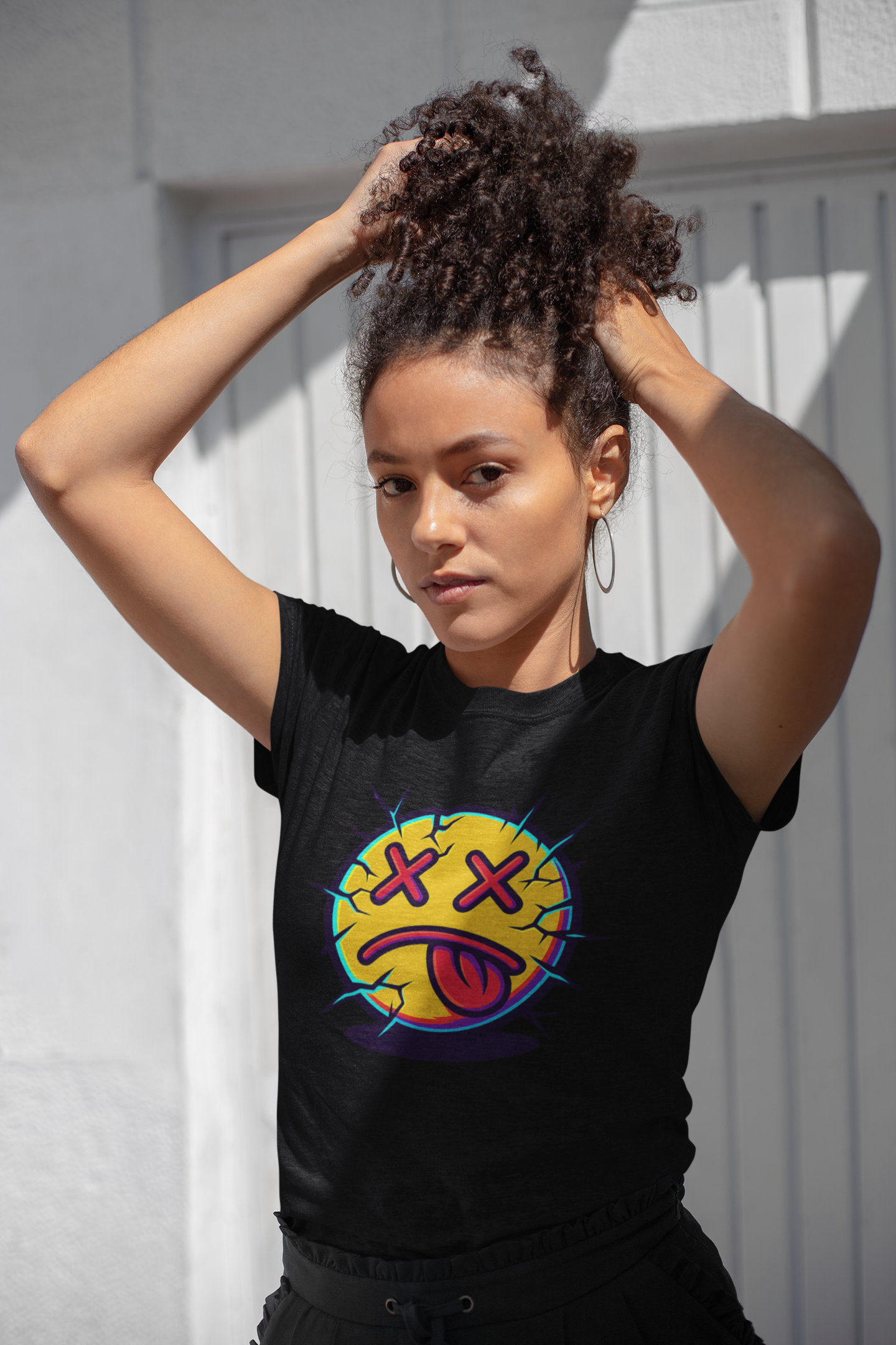 Cracked Tongue-Out Emoji Tee