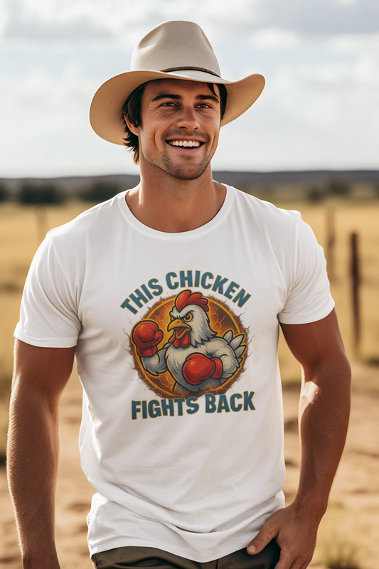 This Chicken Fights Back T-Shirt — Funny Boxing Chicken Tee